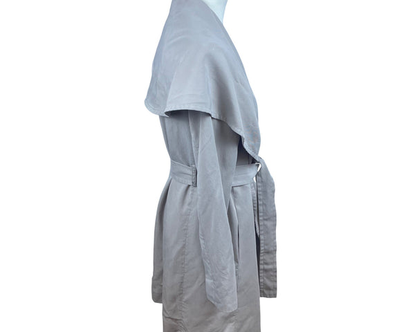 Club Monaco Women's Beige Lyocell Belted Draped Coat Size S/P