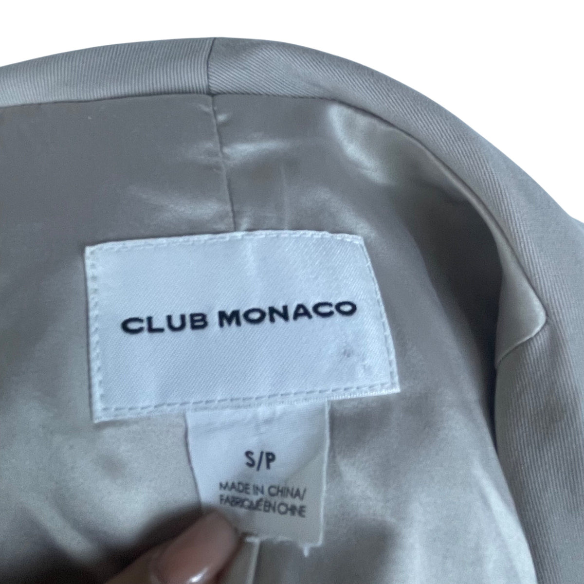 Club Monaco Women's Beige Lyocell Belted Draped Coat Size S/P