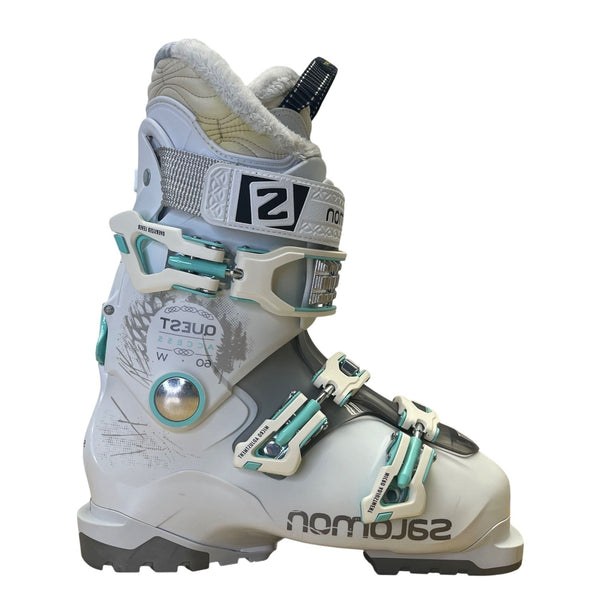 Salomon Women’s White Anthracite Translucent Quest Access 60W Ski Boots Sz 24.5
