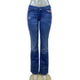 7 For All Mankind Womens Blue Cotton/Elastane Bootcut Jeans Distressed Size 28