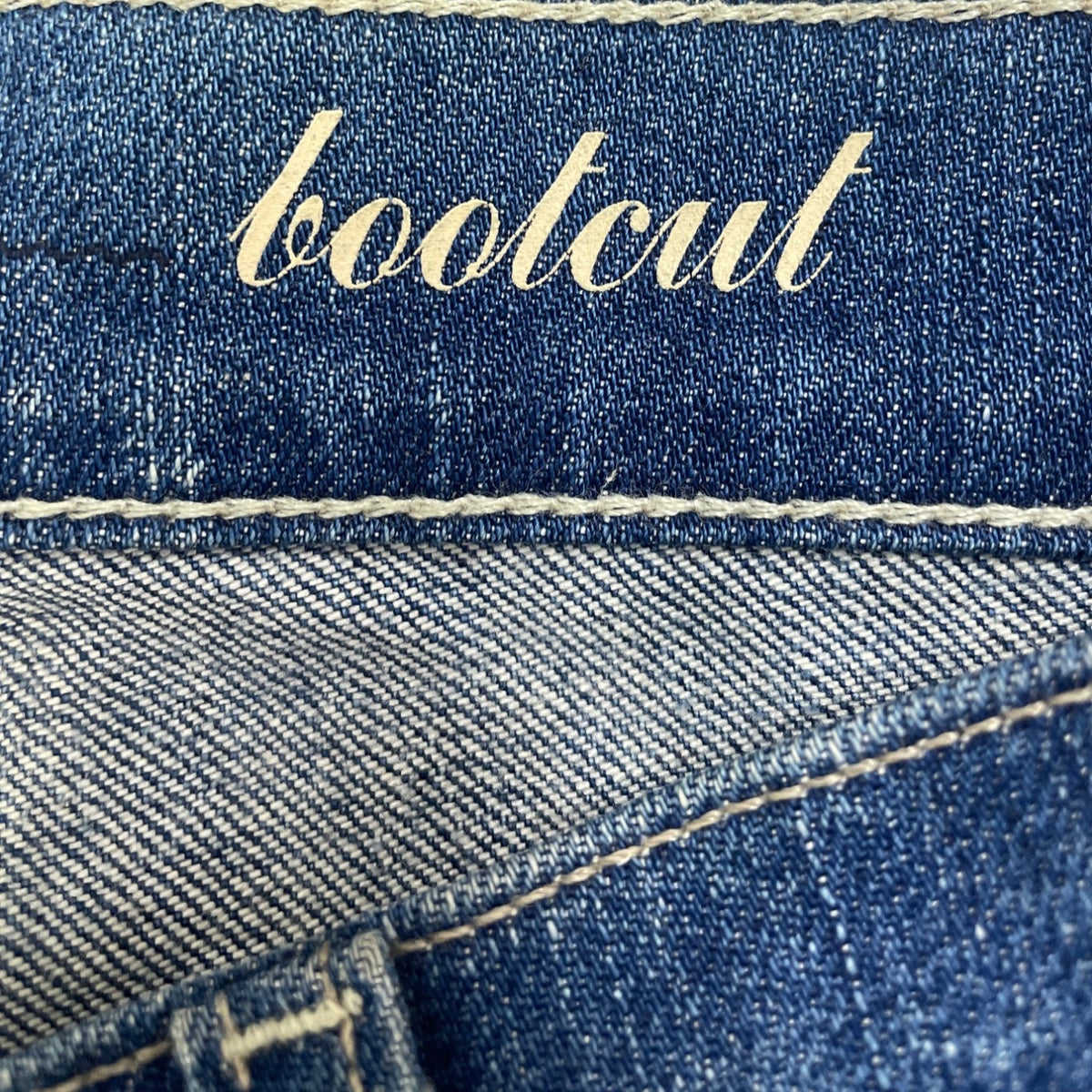 7 For All Mankind Womens Blue Cotton/Elastane Bootcut Jeans Distressed Size 28