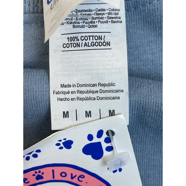 Puppie Love Dog Graphic T-Shirt Blue Men Gildan Ultra Size M - New