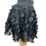 Jis Collections Women’s Black Skirt Ruffled Mini Skirt Sz M,
