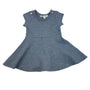 Hope & Henry Baby Girls Grey Polyester & Cotton Quilted Flare Dress Size 12-18M