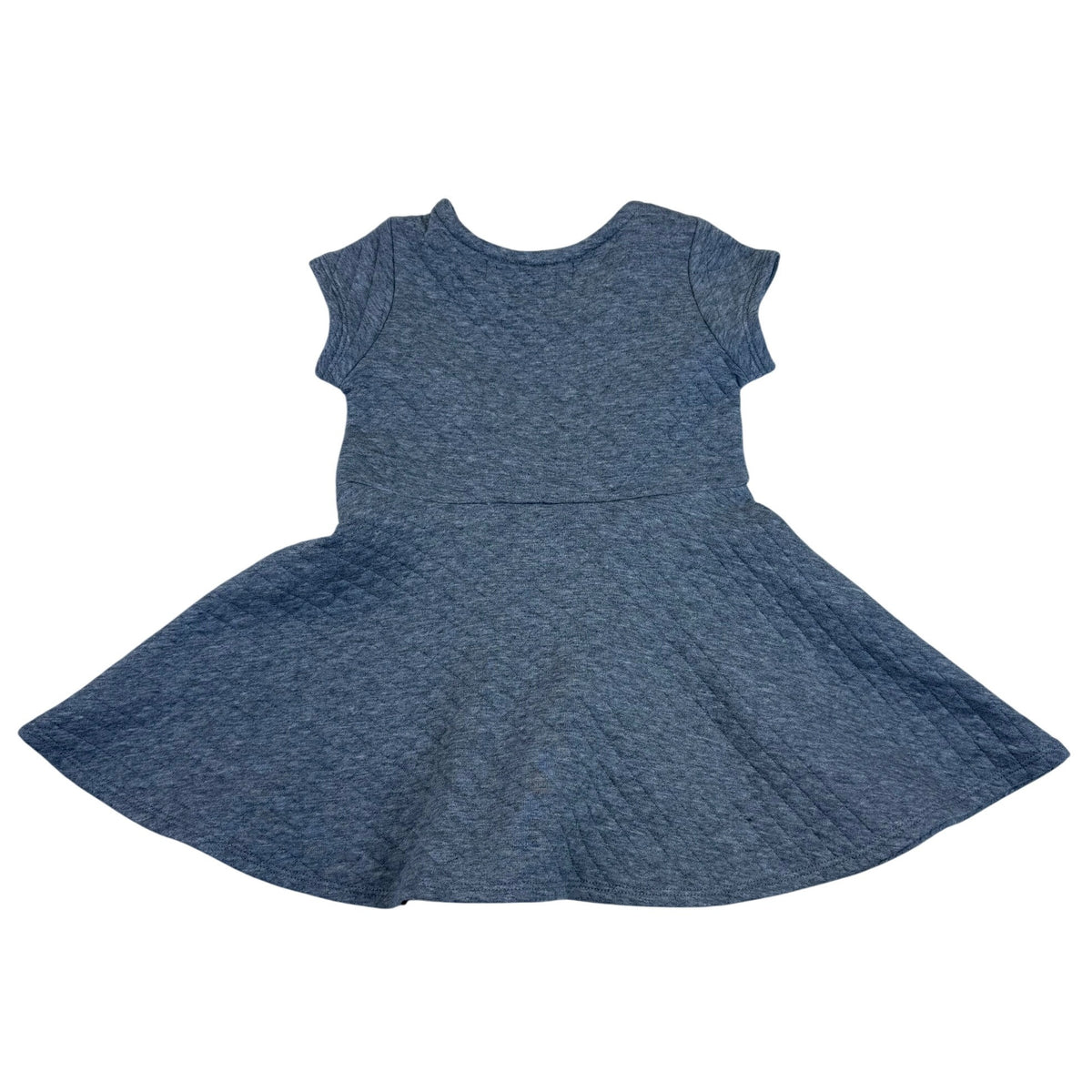 Hope & Henry Baby Girls Grey Polyester & Cotton Quilted Flare Dress Size 12-18M