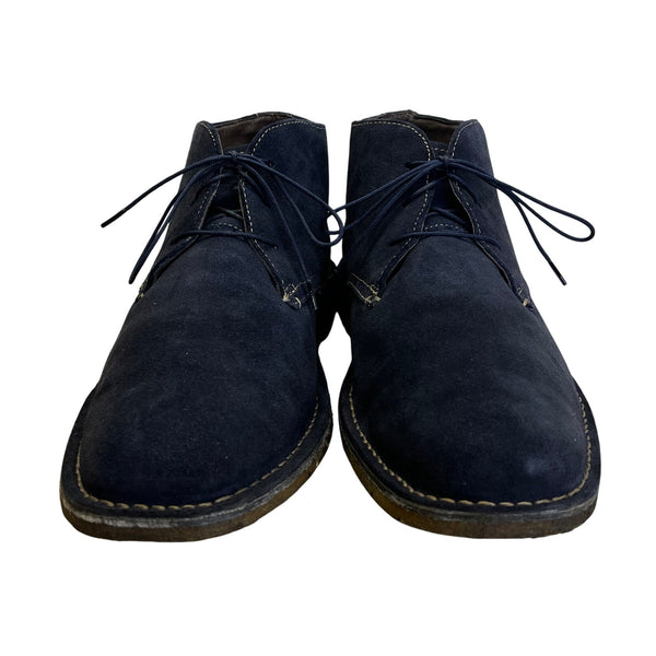 Johnston & Murphy Men’s Navy Blue Leather Bollinger Chukka Boots Size 13M