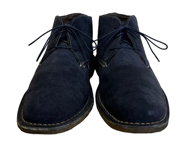 Johnston & Murphy Men’s Navy Blue Leather Bollinger Chukka Boots Size 13M
