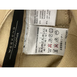 Weekend Max Mara Beige Linen-Cotton Blend Midi Skirt With Side Button Detail Womens Size 10 US