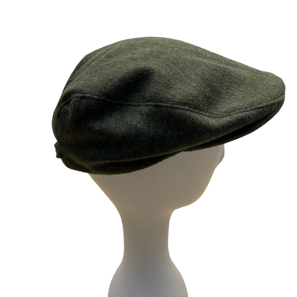 Hubertus Tiroler Loden Green\ Wool Flat Cap With Adjustable Strap