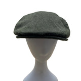 Hubertus Tiroler Loden Green\ Wool Flat Cap With Adjustable Strap