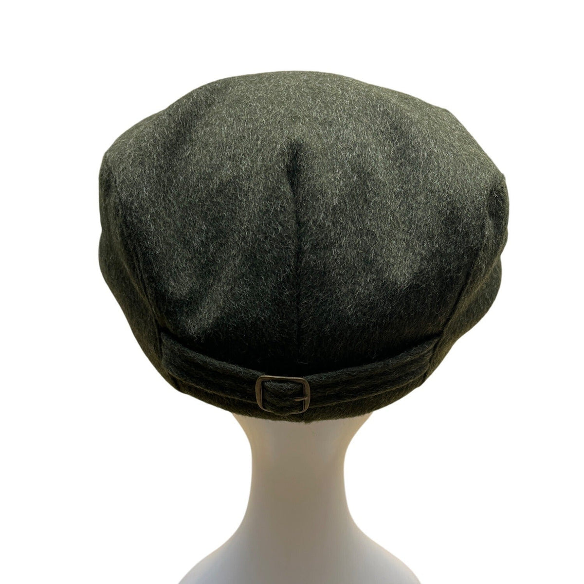 Hubertus Tiroler Loden Green\ Wool Flat Cap With Adjustable Strap