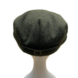 Hubertus Tiroler Loden Green\ Wool Flat Cap With Adjustable Strap