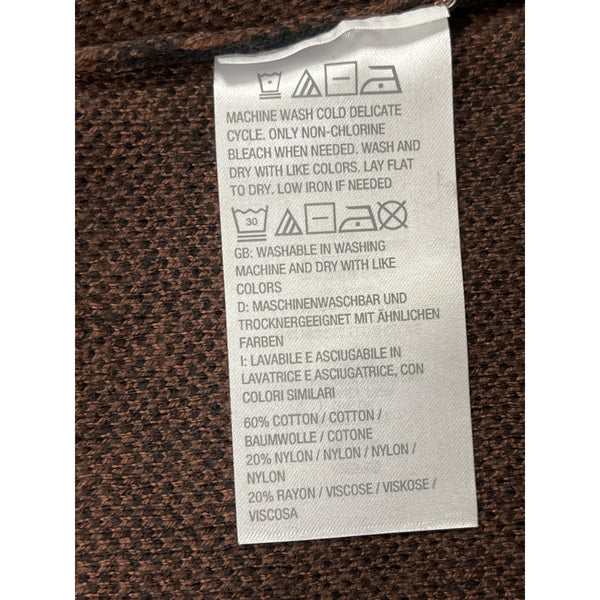 Isaac Mizrahi Live! Leopard Print Cardigan Sweater Brown & Black Knit Sz S - New