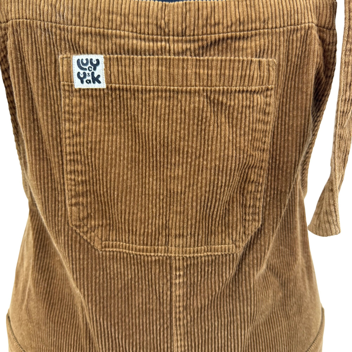 Lucy & Yak Corduroy Women Brown Tie-Strap Overalls Loose Fit Size 14R