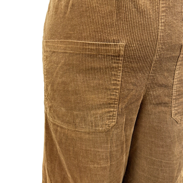 Lucy & Yak Corduroy Women Brown Tie-Strap Overalls Loose Fit Size 14R