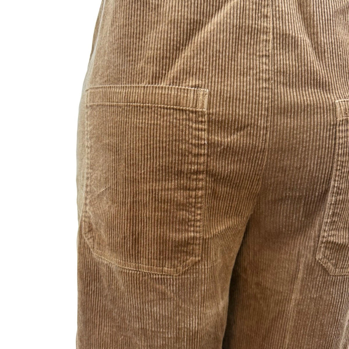Lucy & Yak Corduroy Women Brown Tie-Strap Overalls Loose Fit Size 14R