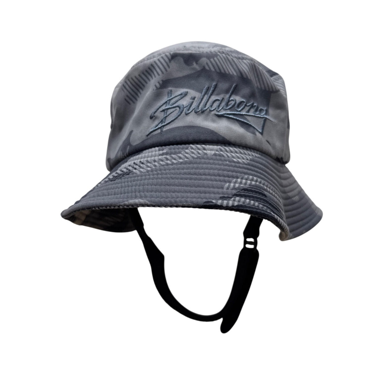 Billabong Mens Gray Camo Bucket Hat With Chin Strap