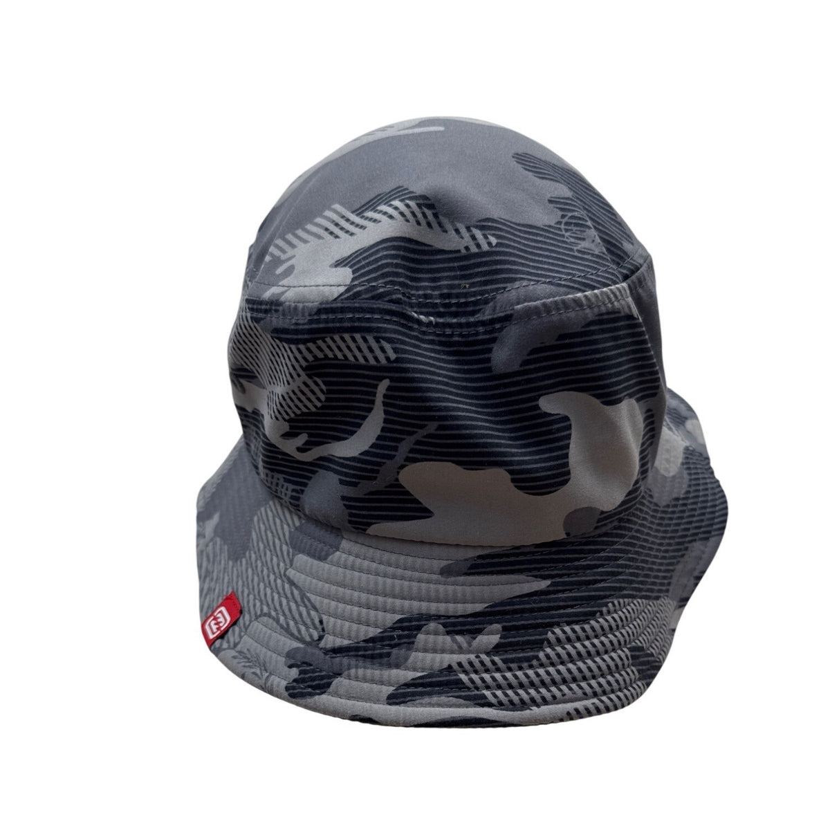 Billabong Mens Gray Camo Bucket Hat With Chin Strap