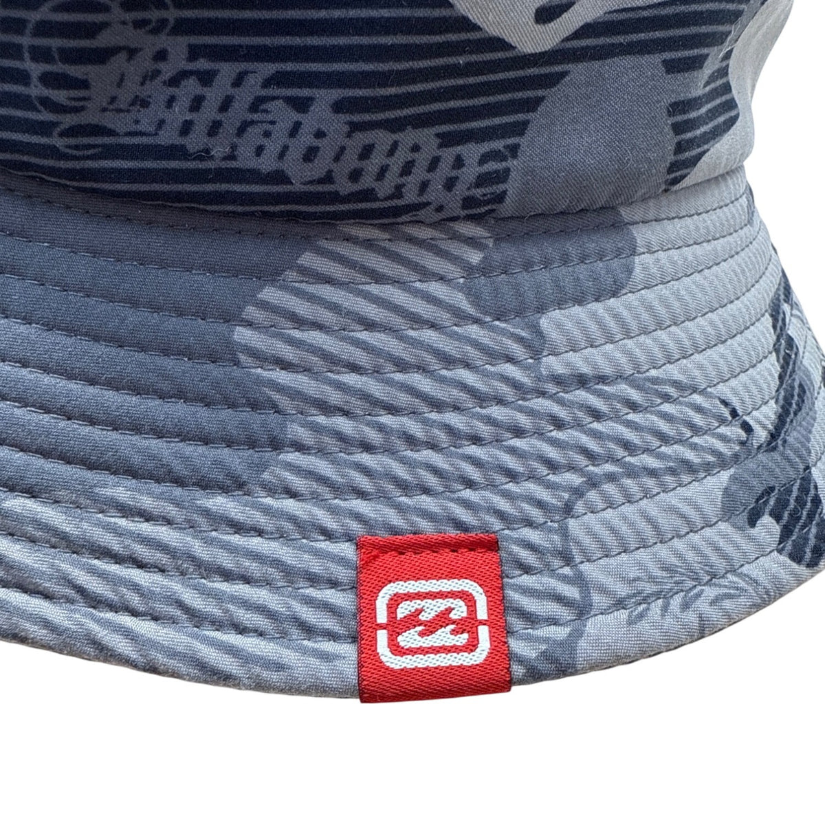 Billabong Mens Gray Camo Bucket Hat With Chin Strap