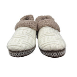 Muk Luks Womens Beige Faux Fur Lining Slip On Knitted Slippers Szize 5-6 - New