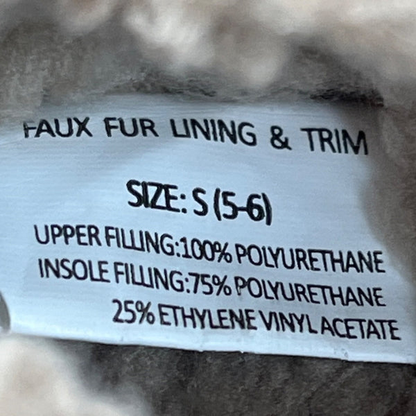 Muk Luks Womens Beige Faux Fur Lining Slip On Knitted Slippers Szize 5-6 - New