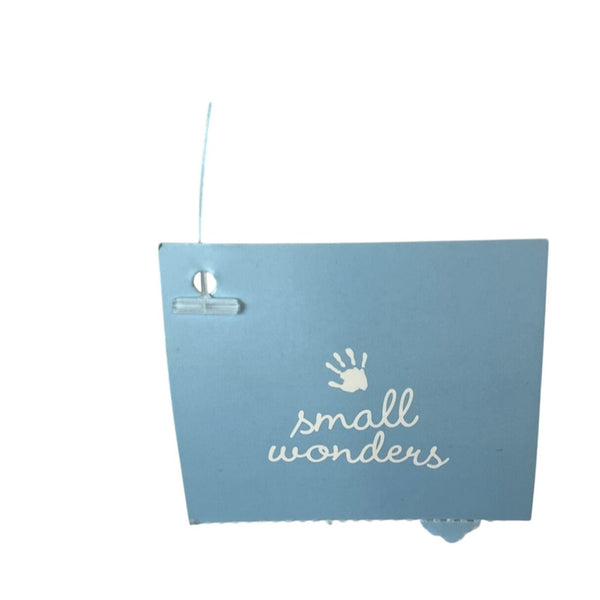 Small Wonders Newborn Blue Striped Bear Sleep Play Footed Pajamas 6/9M - New