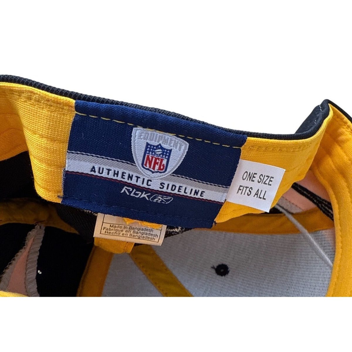 Pittsburgh Steelers NFL Reebok Adjustable Baseball Hat Black/Yellow