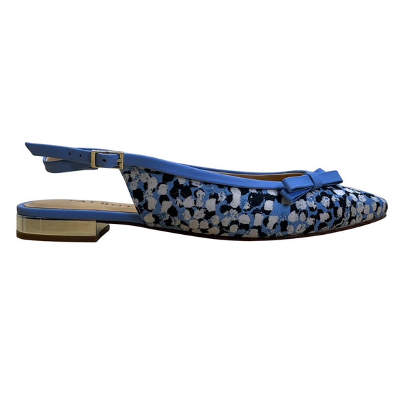 Talbots Women’s Vistá Blue Edison Binding Bow Slingback Flats Size 6M