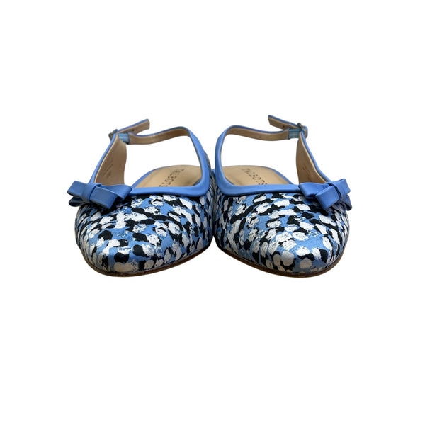 Talbots Women’s Vistá Blue Edison Binding Bow Slingback Flats Size 6M