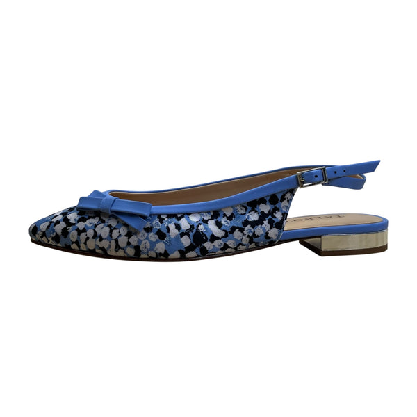 Talbots Women’s Vistá Blue Edison Binding Bow Slingback Flats Size 6M