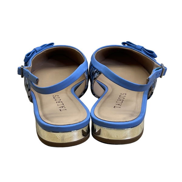 Talbots Women’s Vistá Blue Edison Binding Bow Slingback Flats Size 6M