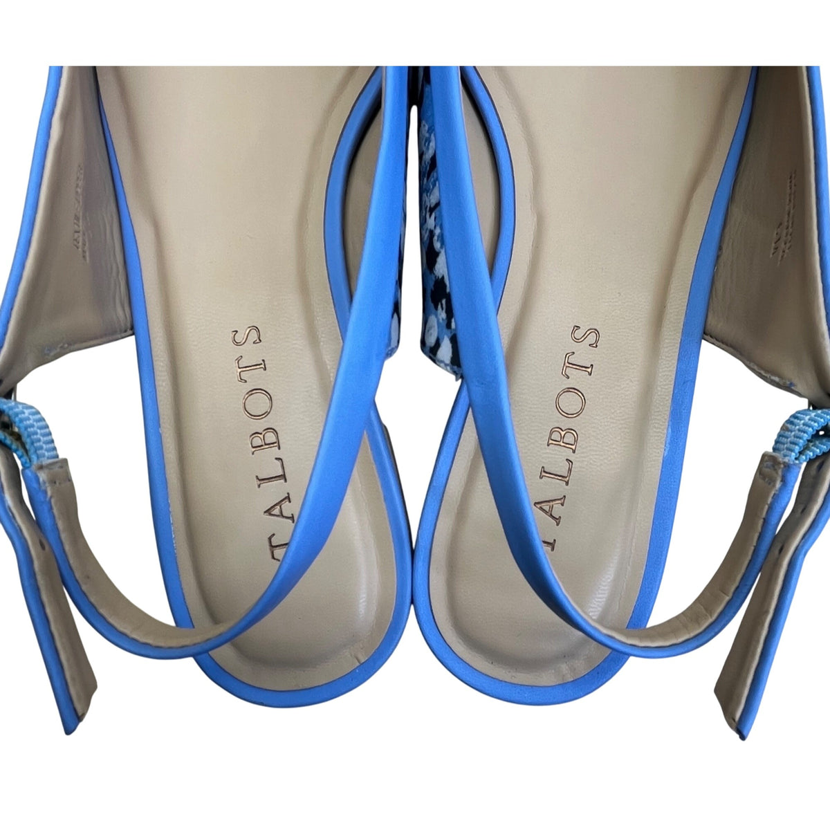 Talbots Women’s Vistá Blue Edison Binding Bow Slingback Flats Size 6M