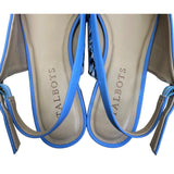 Talbots Women’s Vistá Blue Edison Binding Bow Slingback Flats Size 6M