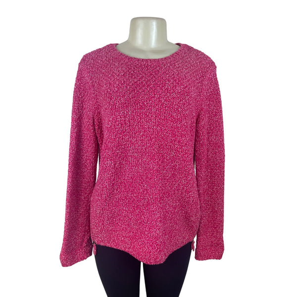 Talbots Women's Pink Knitted Sweater Soft & Cozy Size L Petite