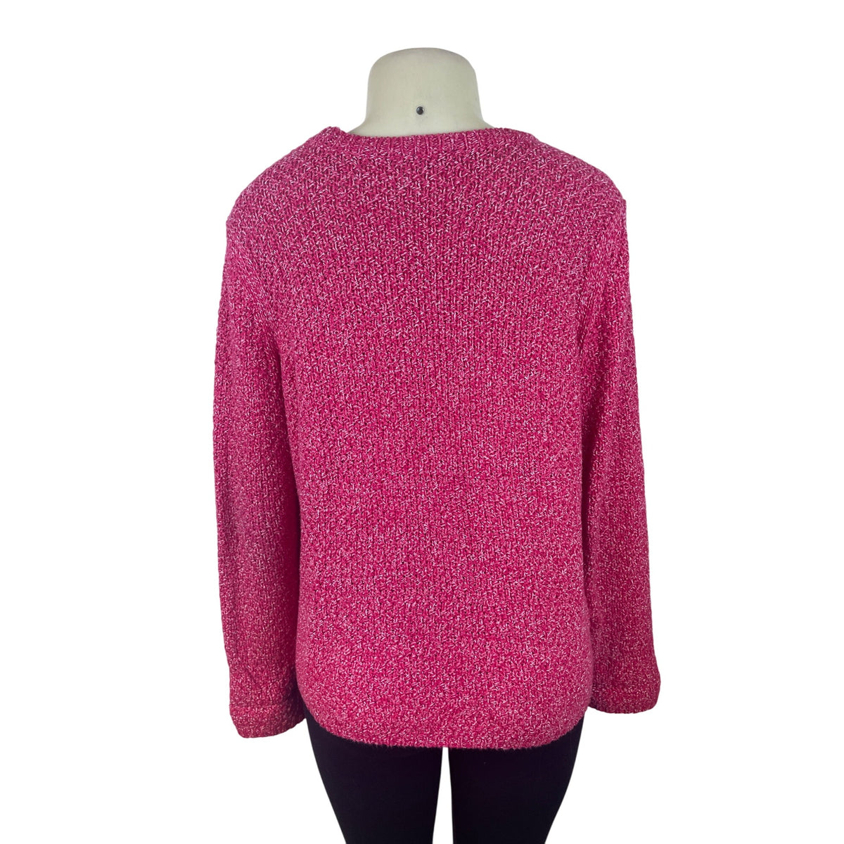 Talbots Women's Pink Knitted Sweater Soft & Cozy Size L Petite