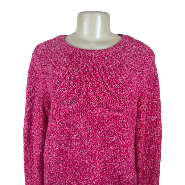 Talbots Women's Pink Knitted Sweater Soft & Cozy Size L Petite