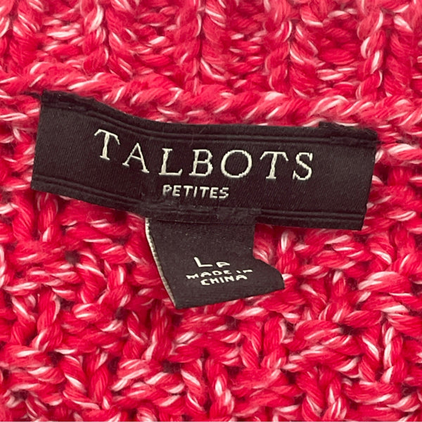 Talbots Women's Pink Knitted Sweater Soft & Cozy Size L Petite