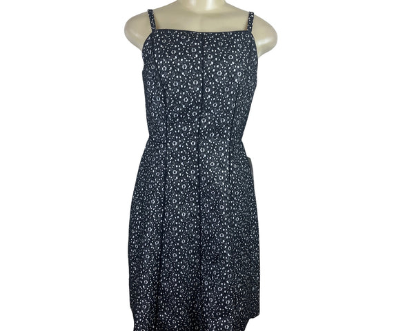 Adrianna Papell Women’s Black & White Sleeveless Lace A-Line Dress Sz 4 - New