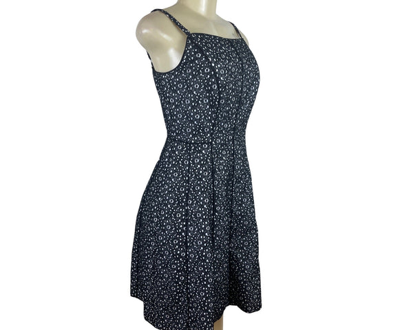 Adrianna Papell Women’s Black & White Sleeveless Lace A-Line Dress Sz 4 - New