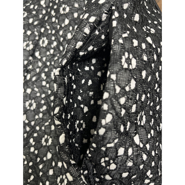 Adrianna Papell Women’s Black & White Sleeveless Lace A-Line Dress Sz 4 - New