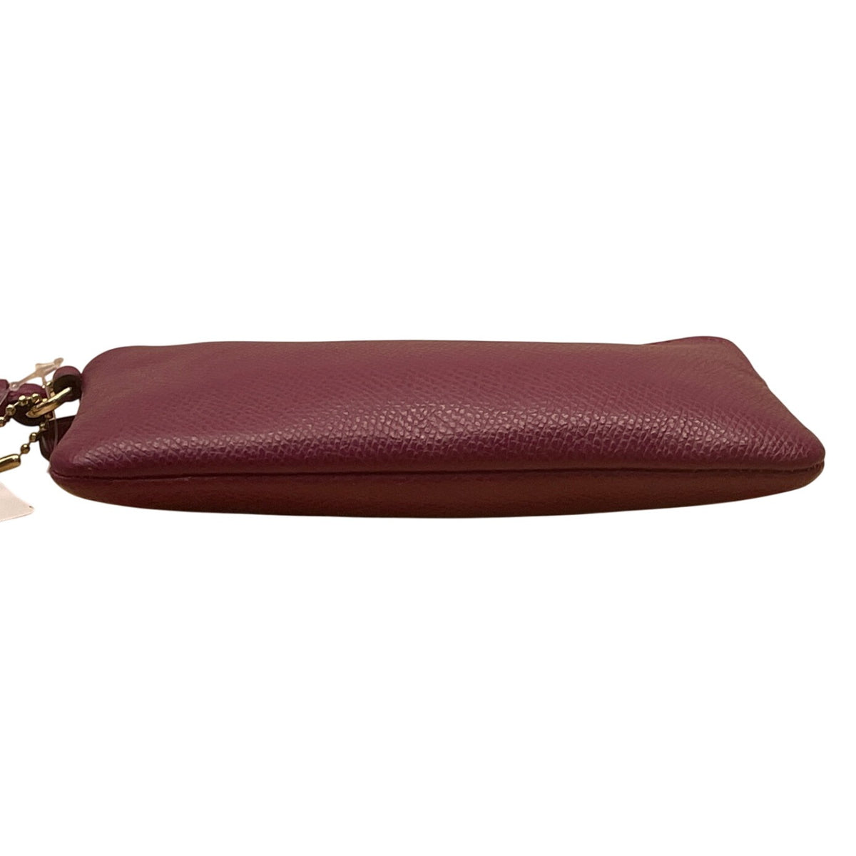 Coach Pebbled Fuchsia Leather With Gold Hardware Wristlet Clutch Bag Sz S