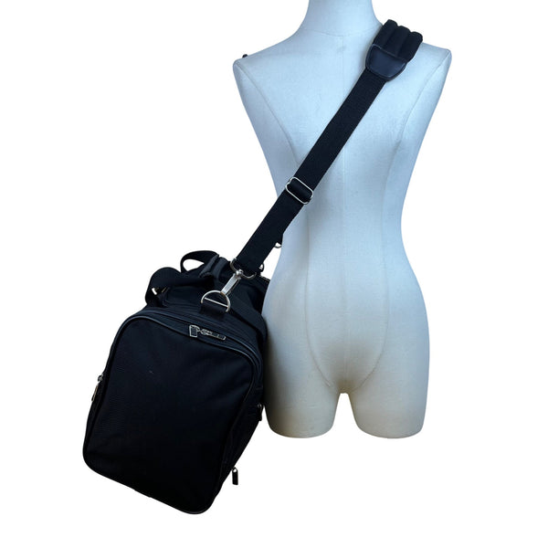 Metro XP Men’s Black Nylon Multi-Compartment Lock Secure Zip Travel Duffel Bag