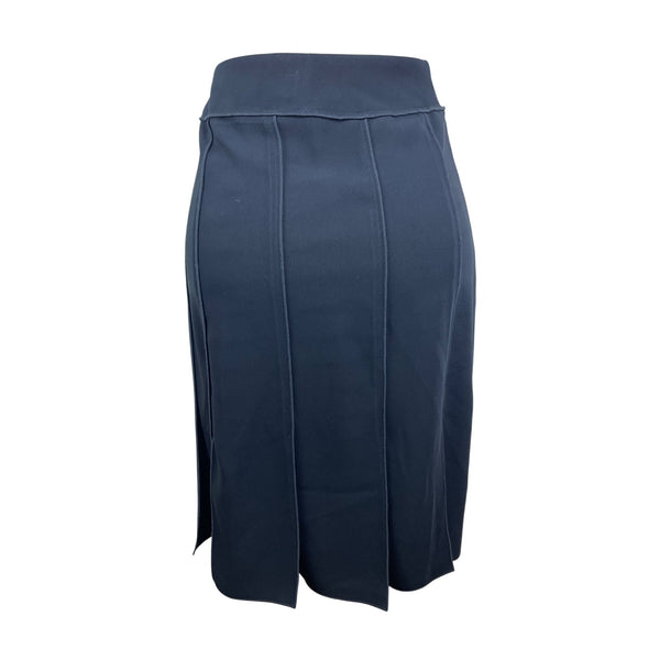 Drama Womens Black Knee-Length Pleated Skirt  Versatile Elegant Wear Size 12