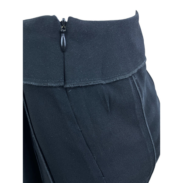 Drama Womens Black Knee-Length Pleated Skirt  Versatile Elegant Wear Size 12