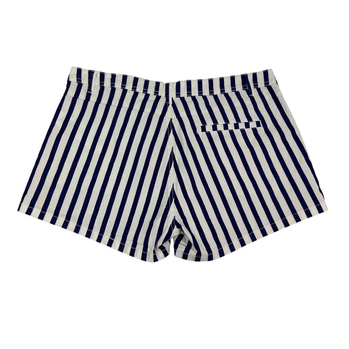 Cotton On Womens Blue & White Striped Cotton Blend High-Rise Casual Shorts Sz 10