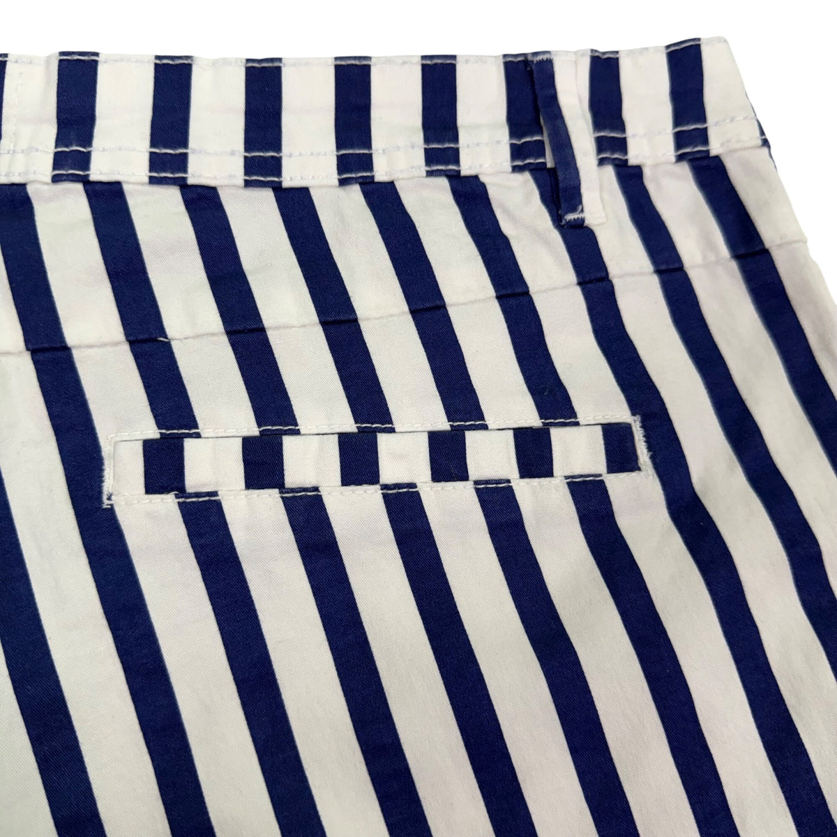 Cotton On Womens Blue & White Striped Cotton Blend High-Rise Casual Shorts Sz 10