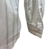 Botany 500 Mens White & Gray Striped Button-Down Dress Shirt