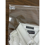 Botany 500 Mens White & Gray Striped Button-Down Dress Shirt