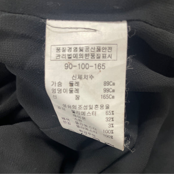 The Base Women's Black Blazer Gold Button Detail