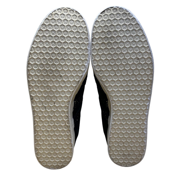 Adidas Mens Black Suede Gold Detail Lace-Up Athletic Gazelle Sneakers Size 8.5